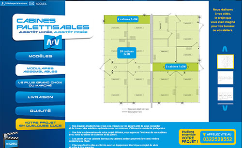 Cabines palettisables